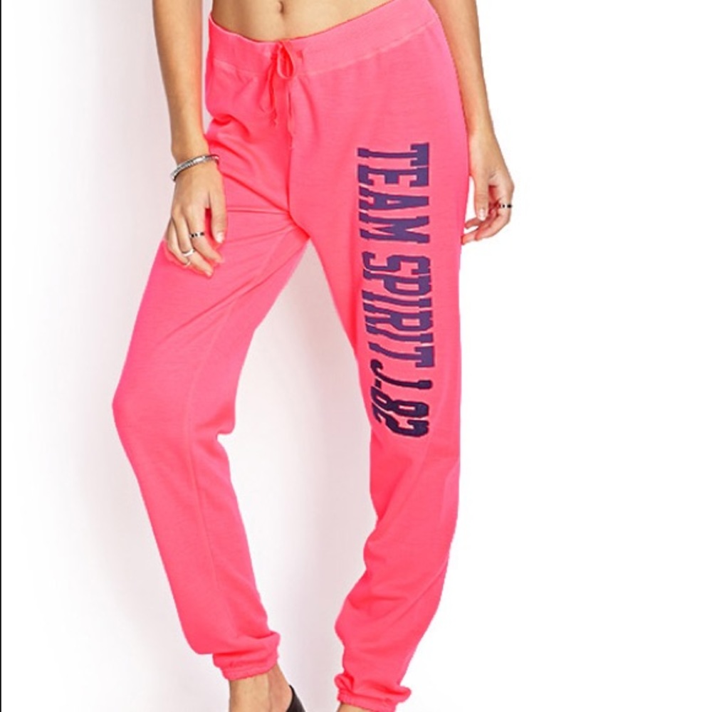 F21 Neon Pink Sweatpants
